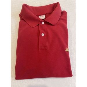 Brooks Brothers 346 Red Original Fit Short Sleeve Cotton Polo Men's Large